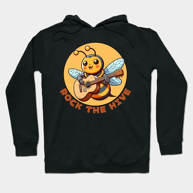 Rock and Roll bee Hoodie by Japanese Fever